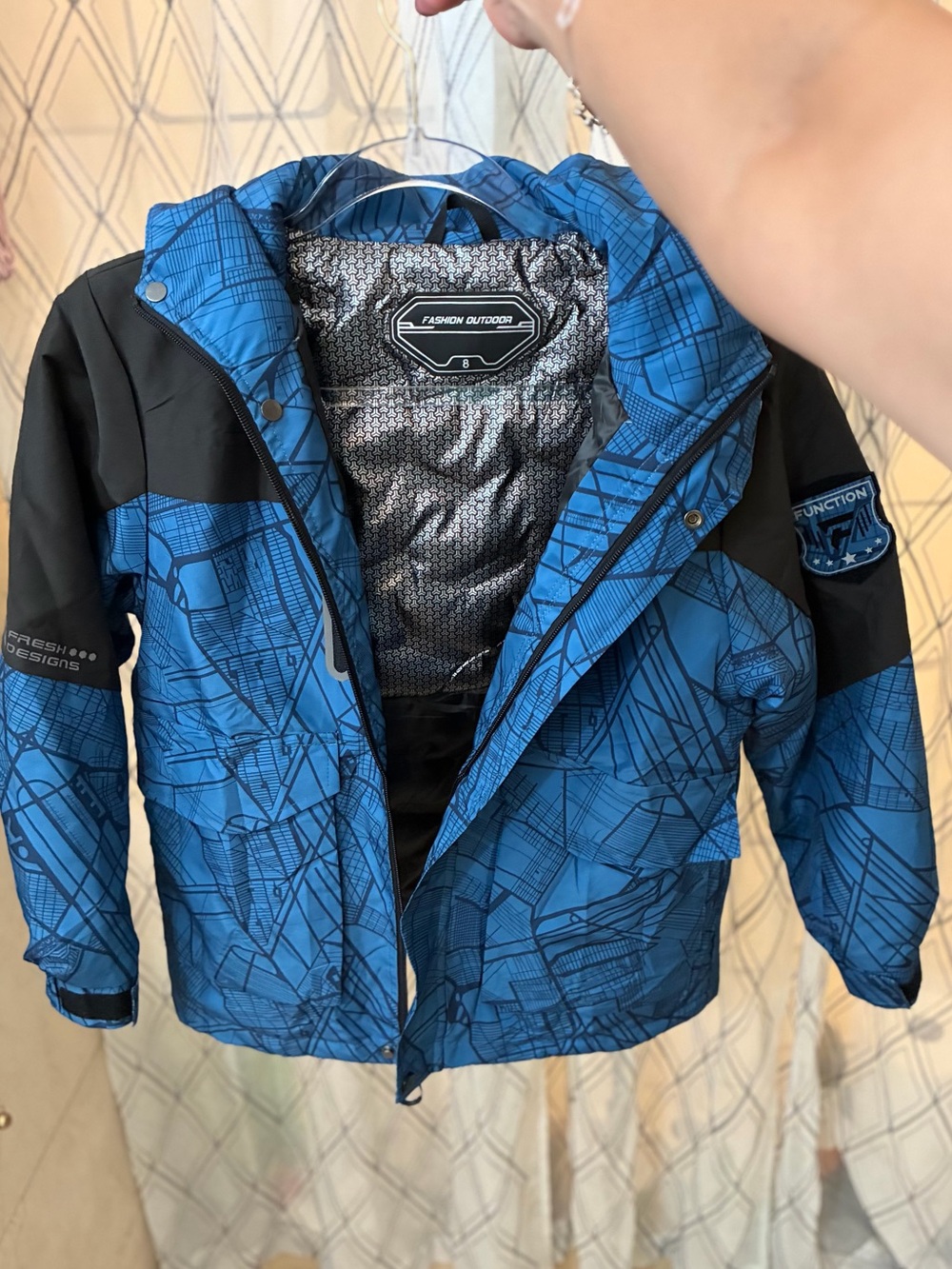 NWOT Kids' Blue Hooded Raincoat